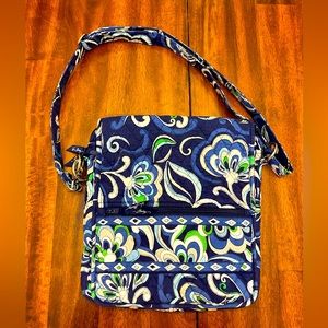 Vera Bradley Mediterranean blue crossbody bag  large
